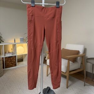 Women’s | Athleta Delancey Moto Tight Leggings, Havana Brown | Medium